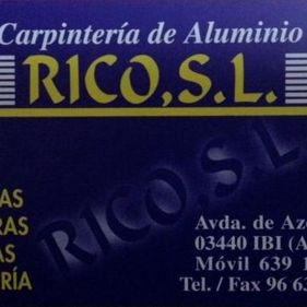 Carpintería de Aluminio Rico S.L. tarjeta